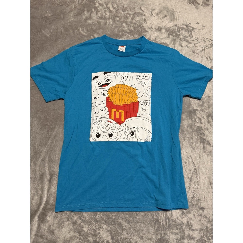 McDonald's Collector's Cup 2024 Employee Shirt Unisex Large Blue Graphic Tee